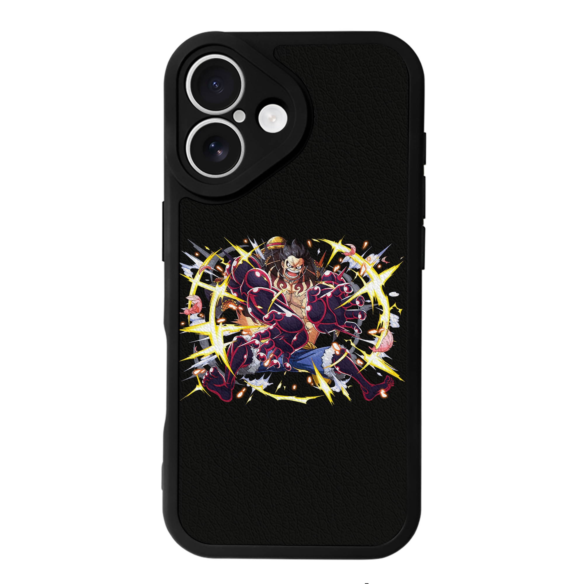 （画像用） ワンピース モンキー・D・ルフィ ONE PIECE Monkey D. Luffy 【iPhone 16シリーズ対応】シリコンスマホケース（レザー調） 材質：シリコン